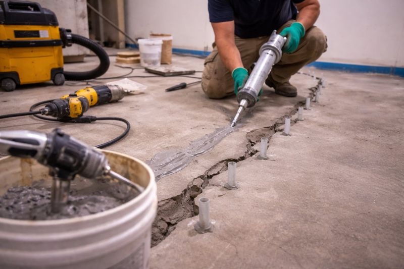 Cracked Basement Floor Repair in Golden, CO